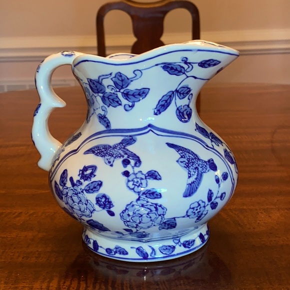 Andrea By Sadek Other - Vintage Andrea by Sadek Blue & White Chinoiserie Pitcher / Vase